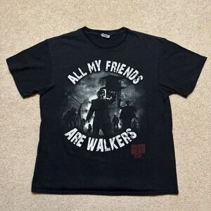 The Walking Dead Shirt Mens Large AMC TV Show Horror Promo Zombie Walkers Tee